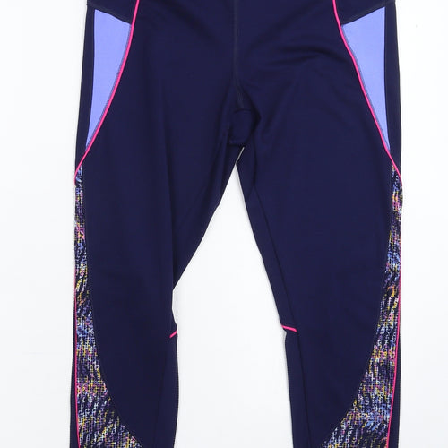 Marks and Spencer Womens Blue   Compression Leggings Size 14 L26 in