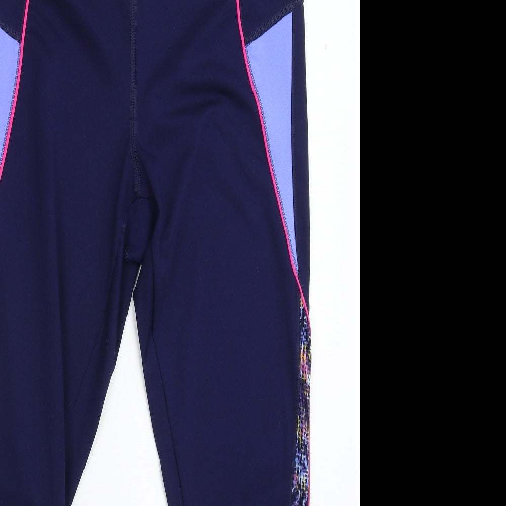 Marks and Spencer Womens Blue   Compression Leggings Size 14 L26 in