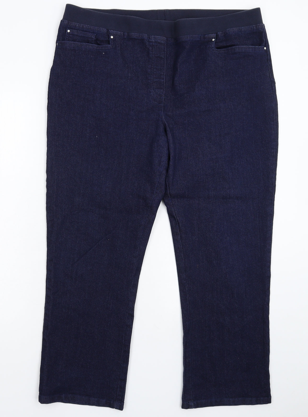 Cotton Traders Womens Blue  Denim Straight Jeans Size 18 L26 in