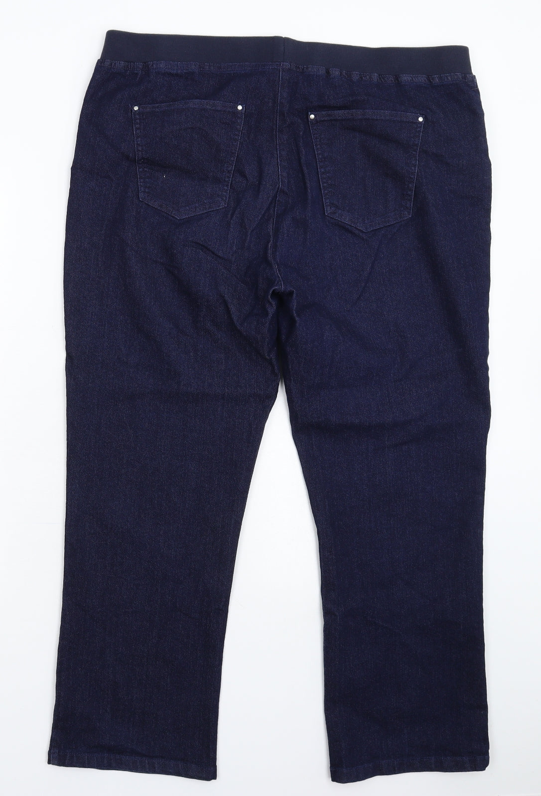 Cotton Traders Womens Blue  Denim Straight Jeans Size 18 L26 in