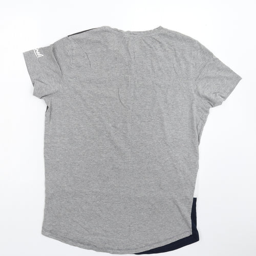 JACK & JONES Mens Grey    T-Shirt Size L