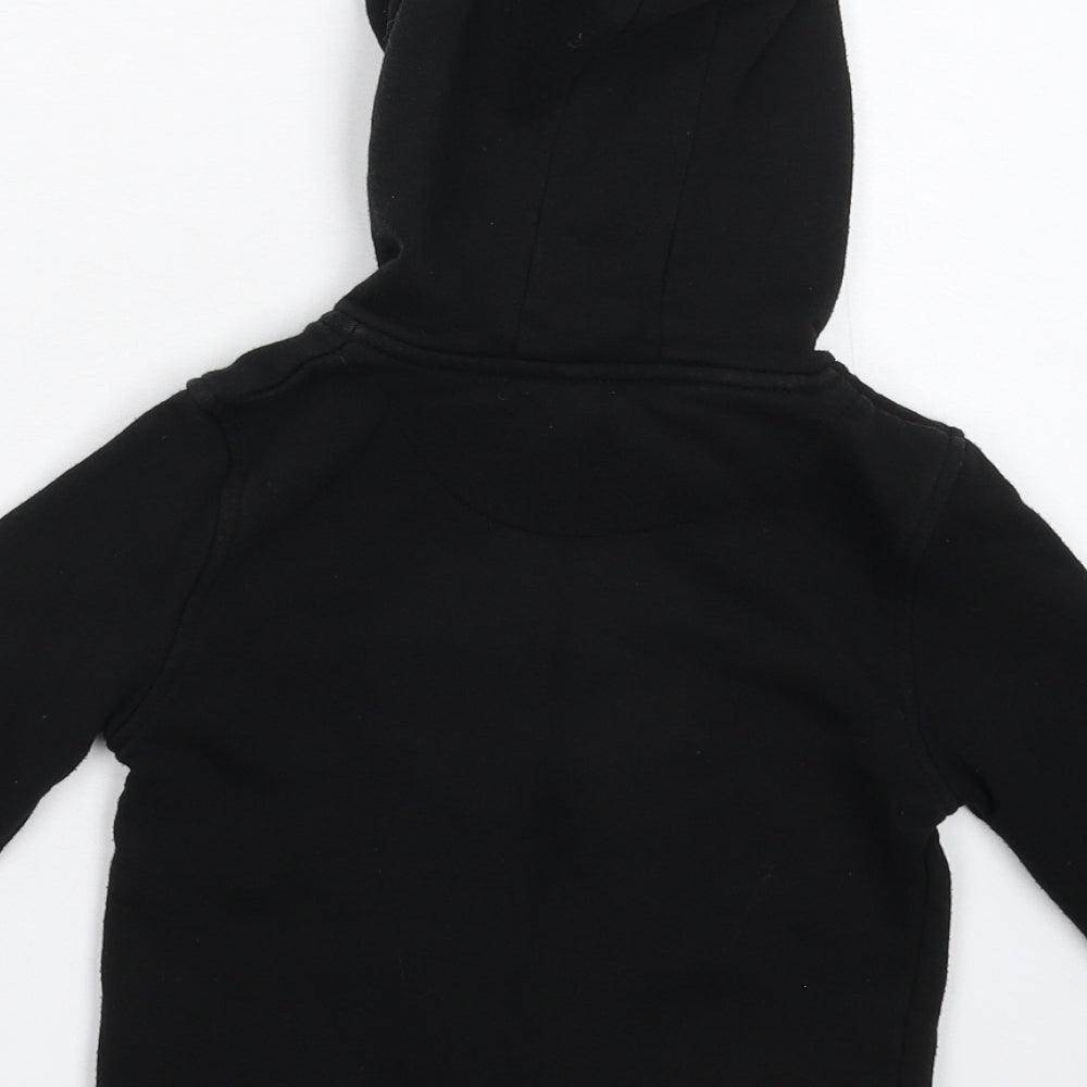 Primark Boys Black   Full Zip Hoodie Size 4-5 Years