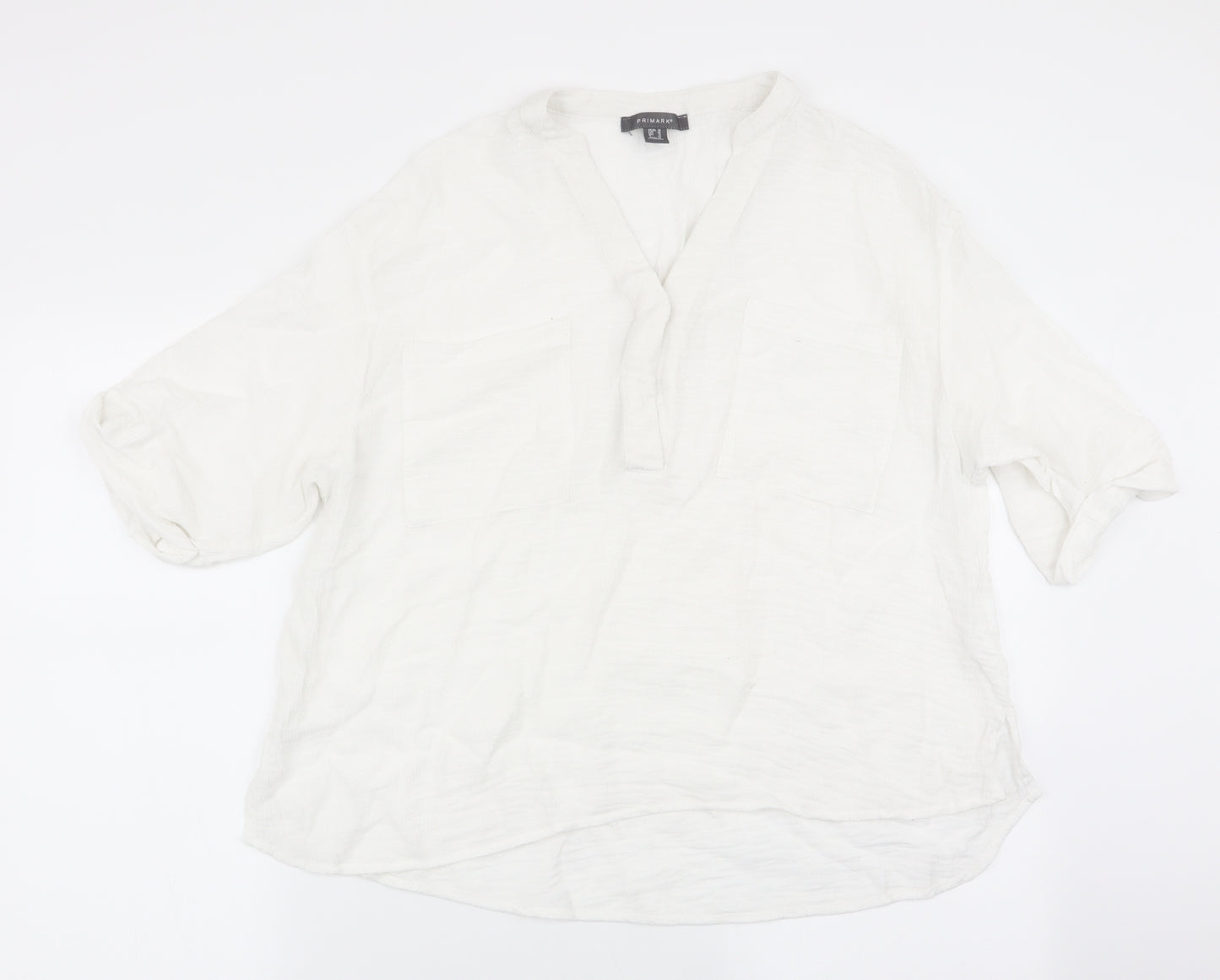 Primark Womens White   Basic Blouse Size 18