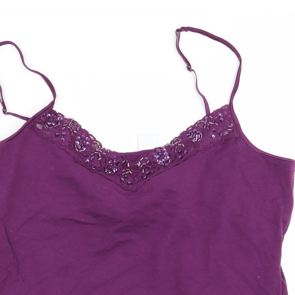 New Look Womens Purple   Camisole Tank Size 18
