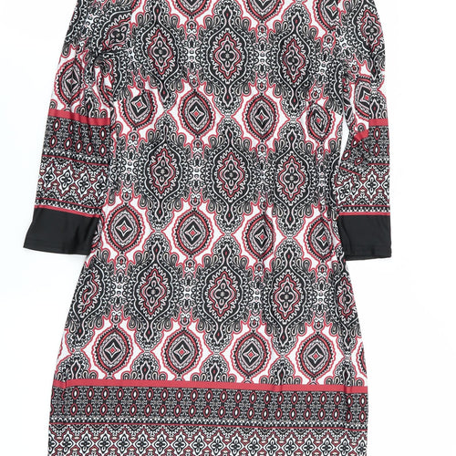 Primark Womens Multicoloured Geometric  Fit & Flare  Size 8