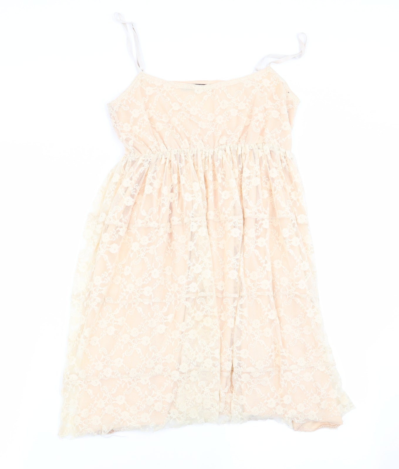 tenki Womens Beige Floral  Basic Blouse Size S