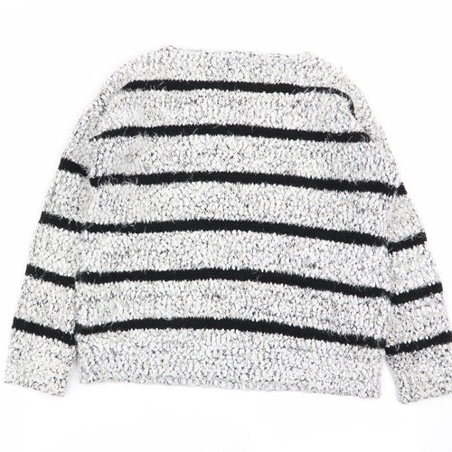 Miss Selfridge Womens Multicoloured Striped  Pullover Jumper Size 8