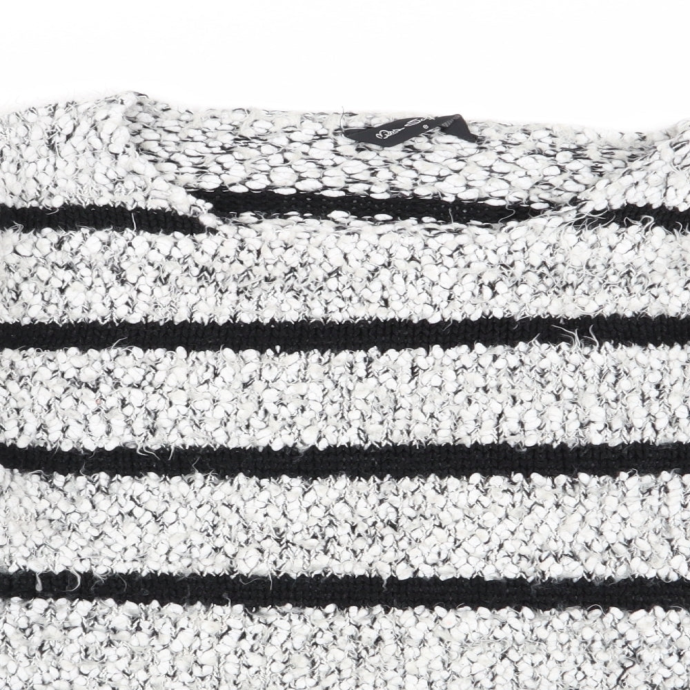 Miss Selfridge Womens Multicoloured Striped  Pullover Jumper Size 8