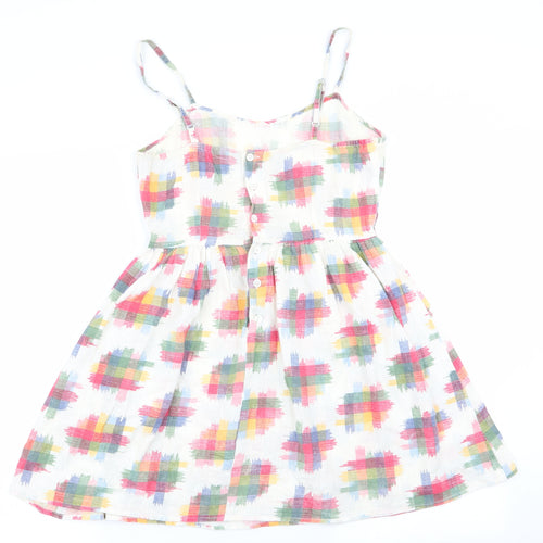 Topshop Womens Multicoloured Check  Basic Tank Size 8