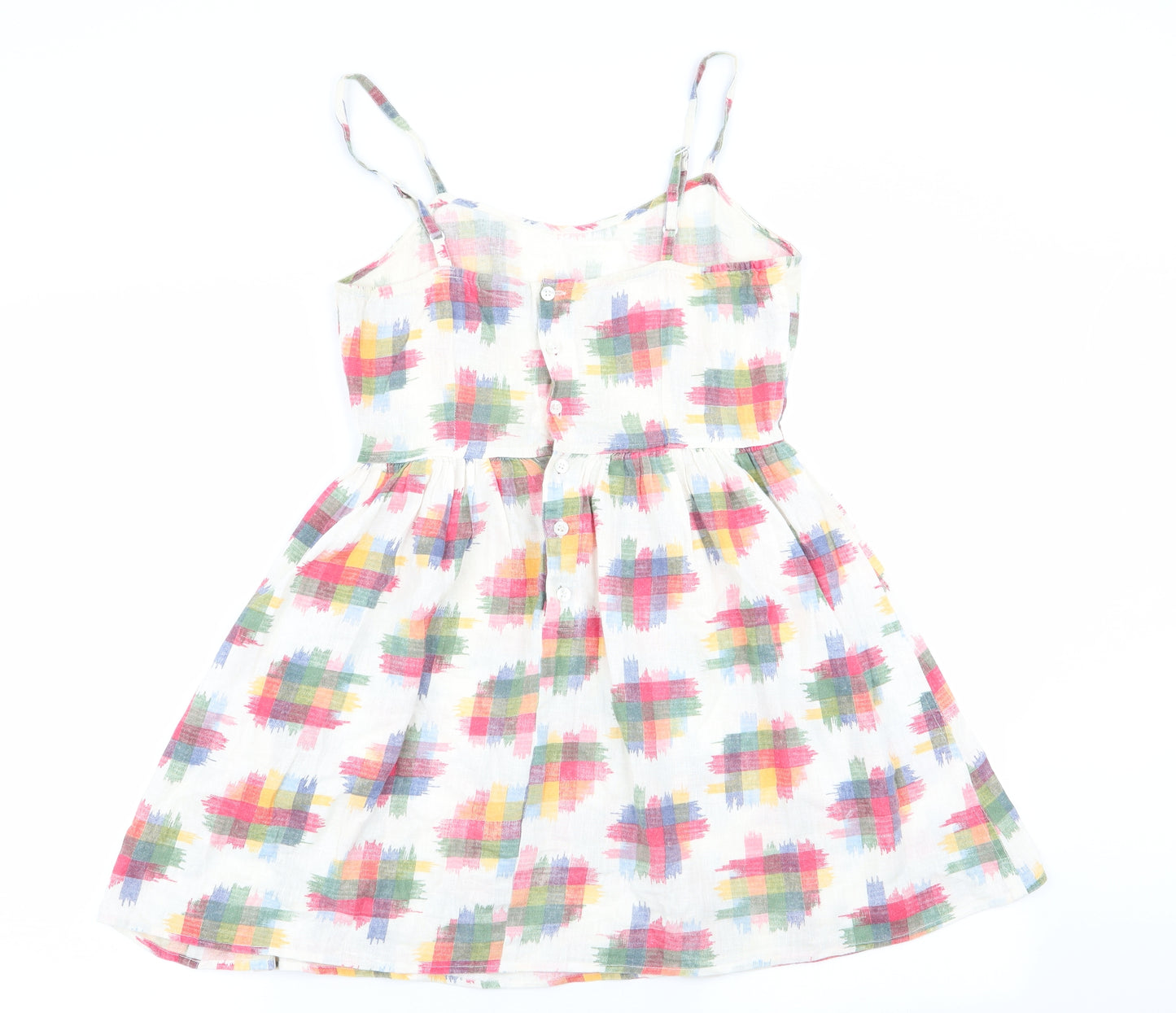 Topshop Womens Multicoloured Check  Basic Tank Size 8
