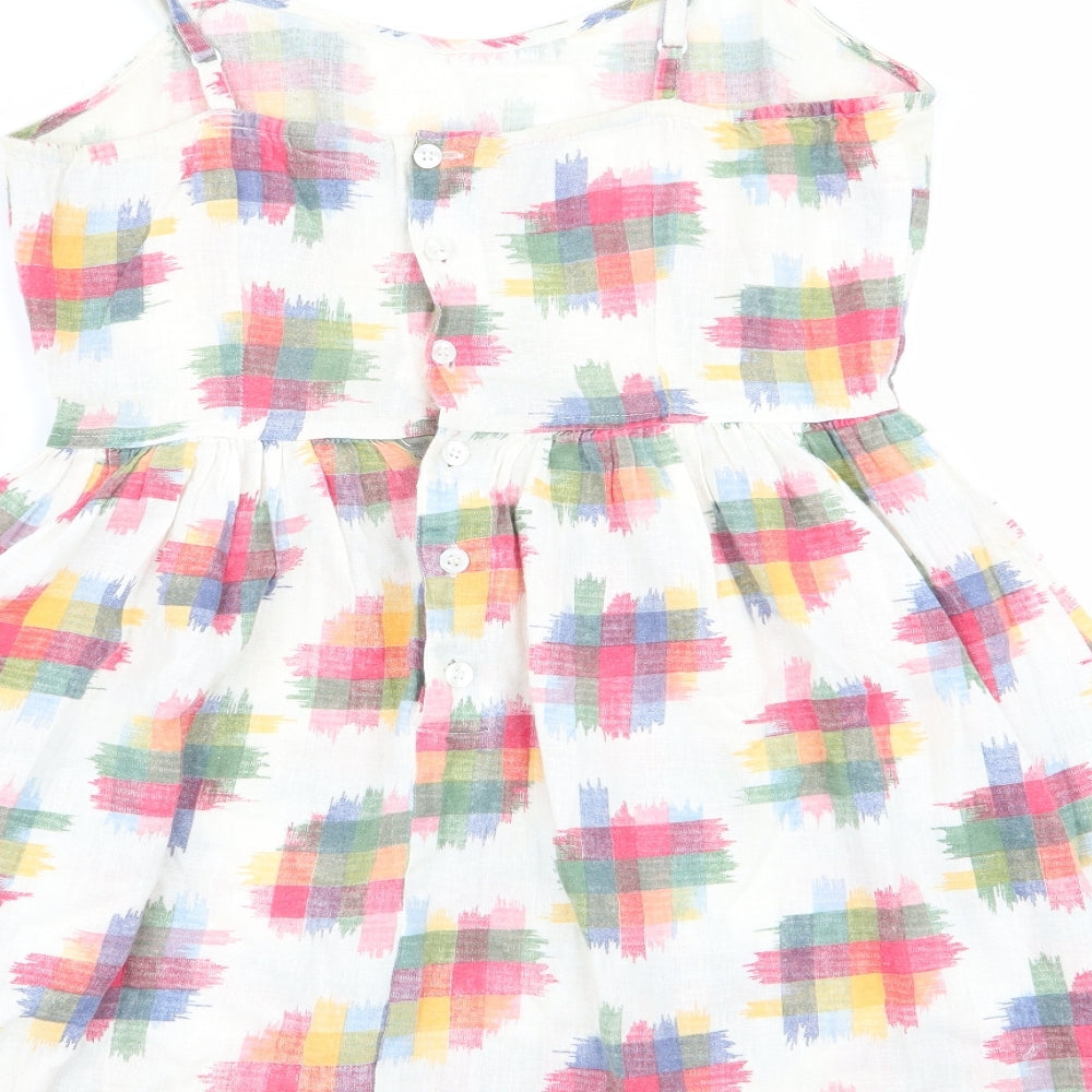 Topshop Womens Multicoloured Check  Basic Tank Size 8