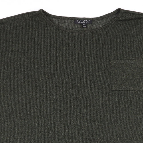 Topshop Womens Green   Basic T-Shirt Size 10