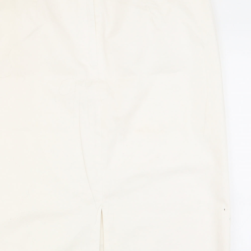 NEXT Womens White Geometric  A-Line Skirt Size 10