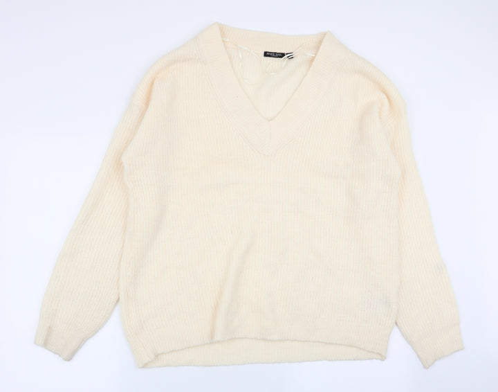 Brave Soul Womens Ivory Pullover Jumper Size 16