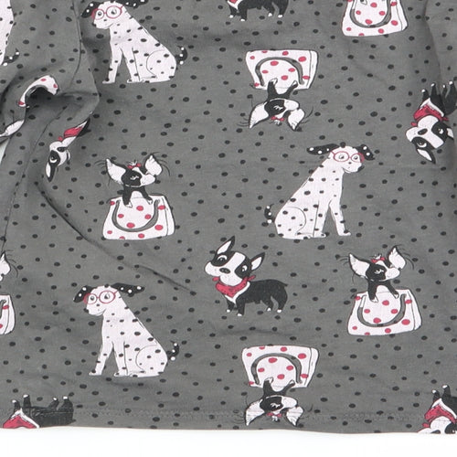 little kids Girls Grey Polka Dot  Basic T-Shirt Size 4-5 Years