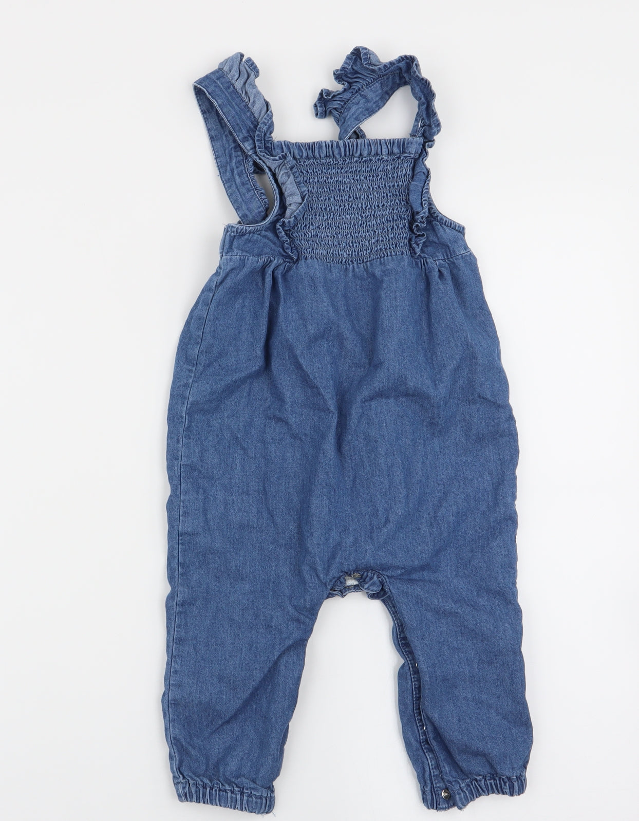 TU Girls Blue   Dungaree One-Piece Size 12-18 Months