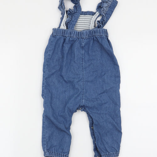 TU Girls Blue   Dungaree One-Piece Size 12-18 Months