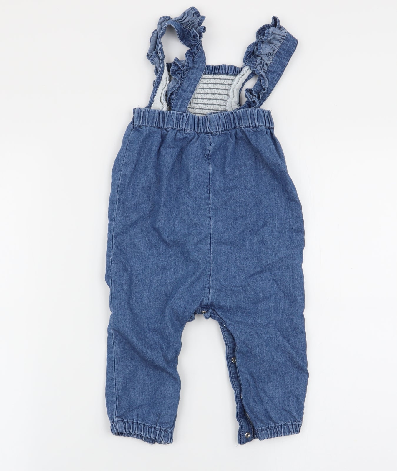 TU Girls Blue   Dungaree One-Piece Size 12-18 Months