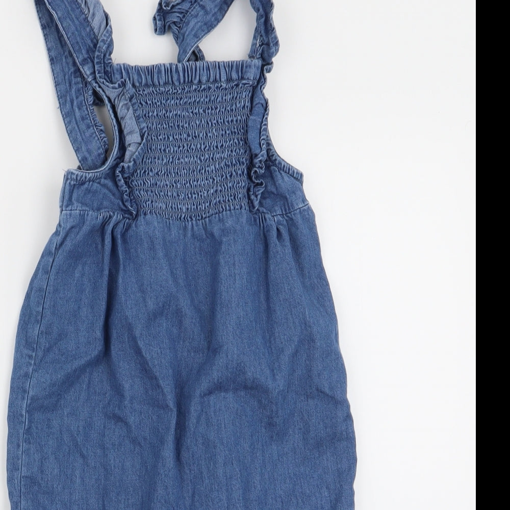 TU Girls Blue   Dungaree One-Piece Size 12-18 Months