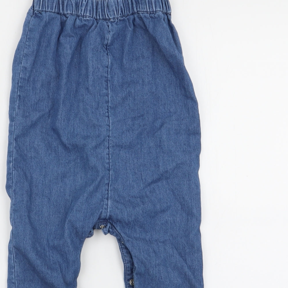 TU Girls Blue   Dungaree One-Piece Size 12-18 Months