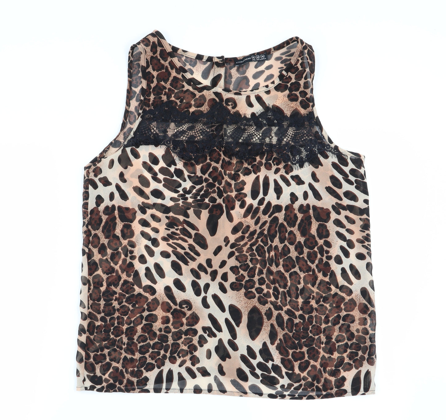 Primark Womens Multicoloured Animal Print  Basic Blouse Size 10