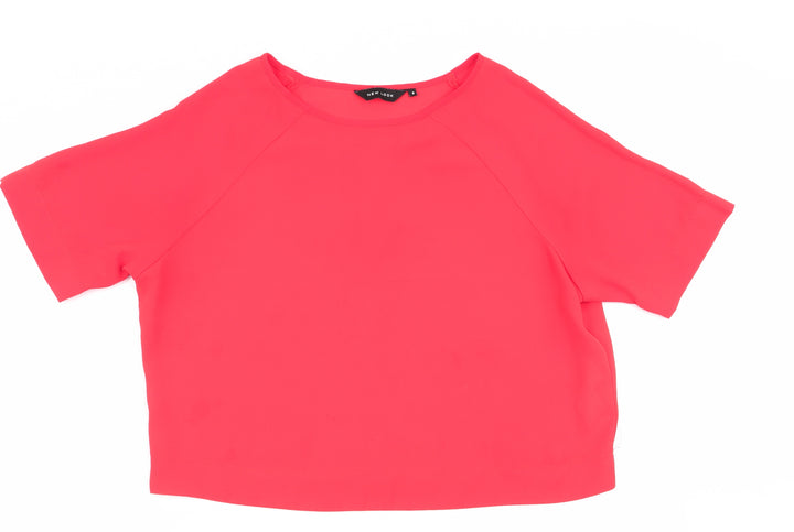 New Look Womens Orange Basic Blouse Size 8