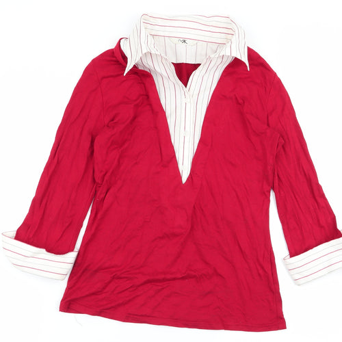 k Womens Red   Basic Blouse Size 12