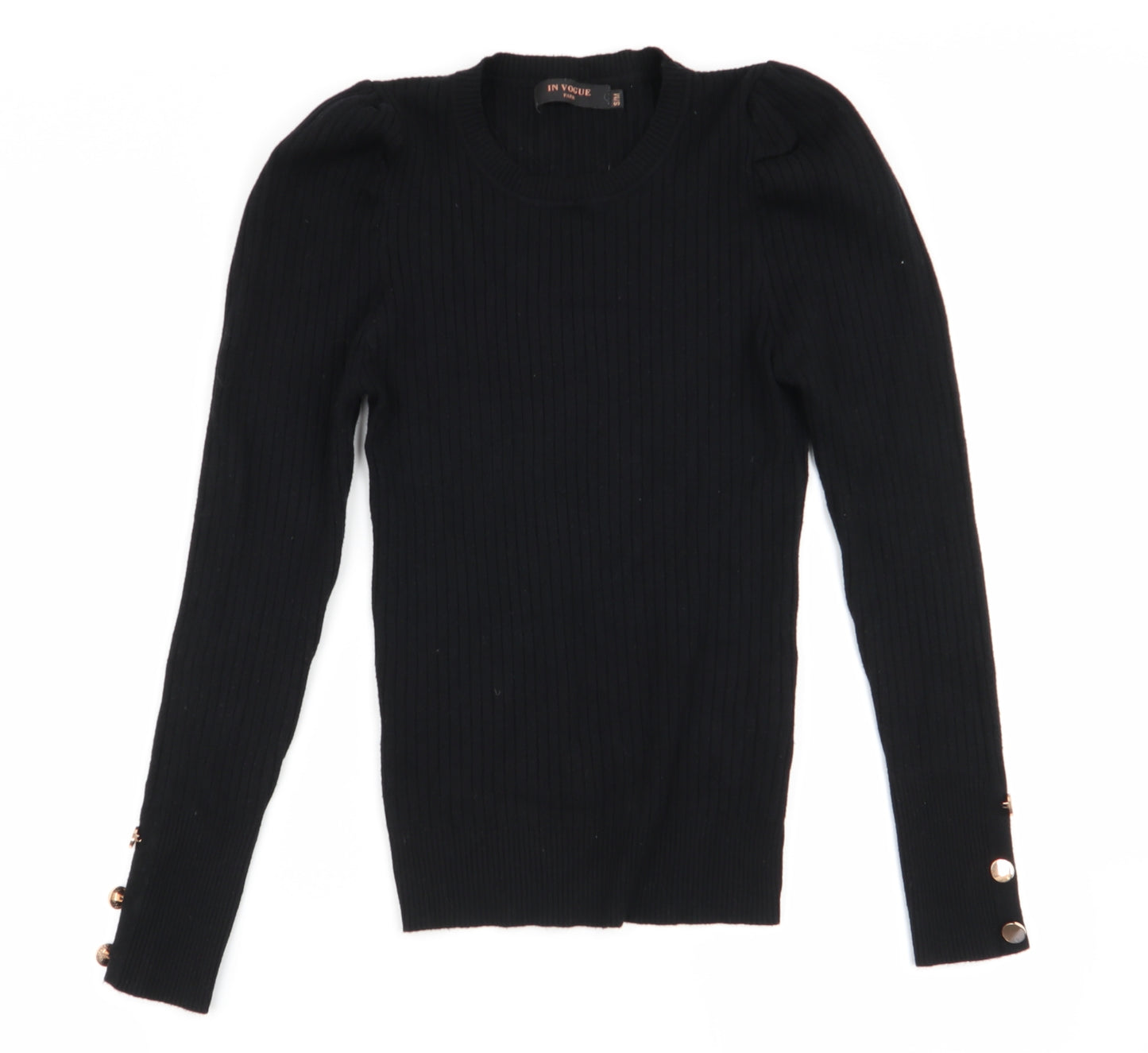 in vogue Womens Black   Basic T-Shirt Size S