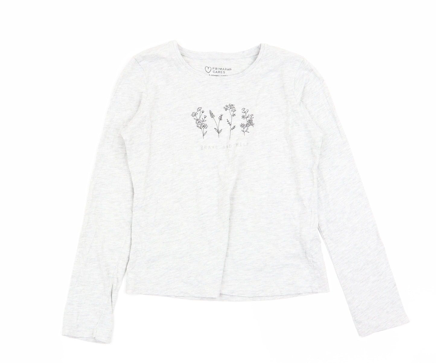 Primark Girls Grey   Basic T-Shirt Size 9-10 Years