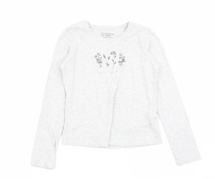 Primark Girls Grey   Basic T-Shirt Size 9-10 Years