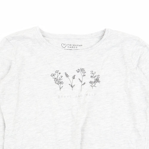 Primark Girls Grey   Basic T-Shirt Size 9-10 Years