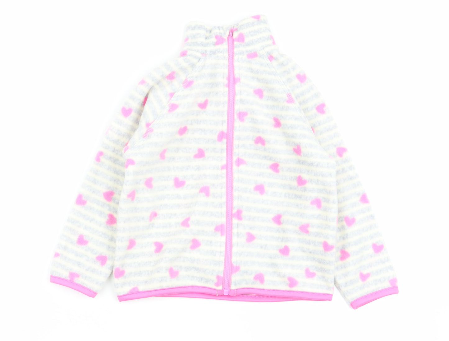 Primark Girls Multicoloured Geometric  Full Zip Jumper Size 3-4 Years