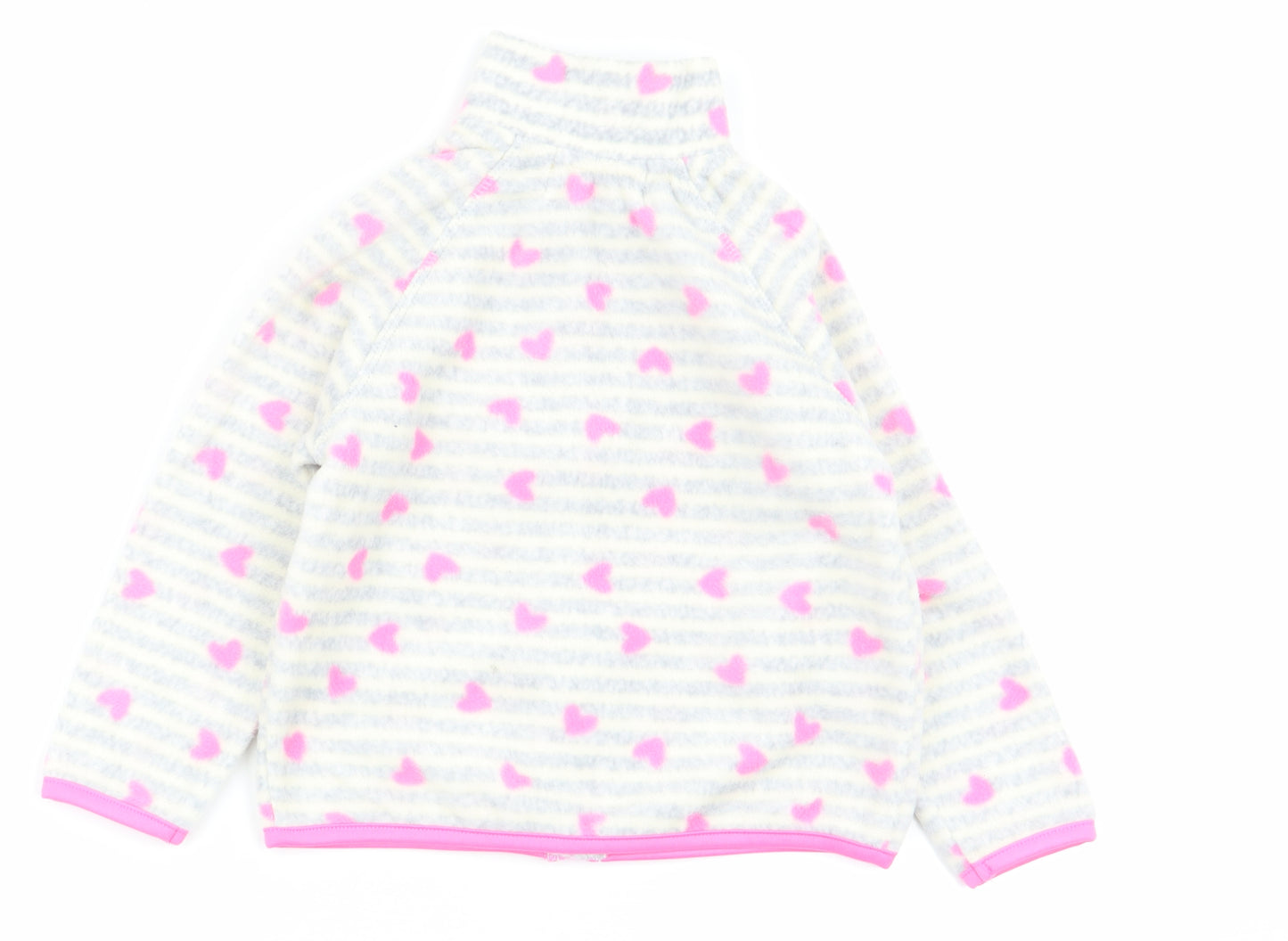 Primark Girls Multicoloured Geometric  Full Zip Jumper Size 3-4 Years