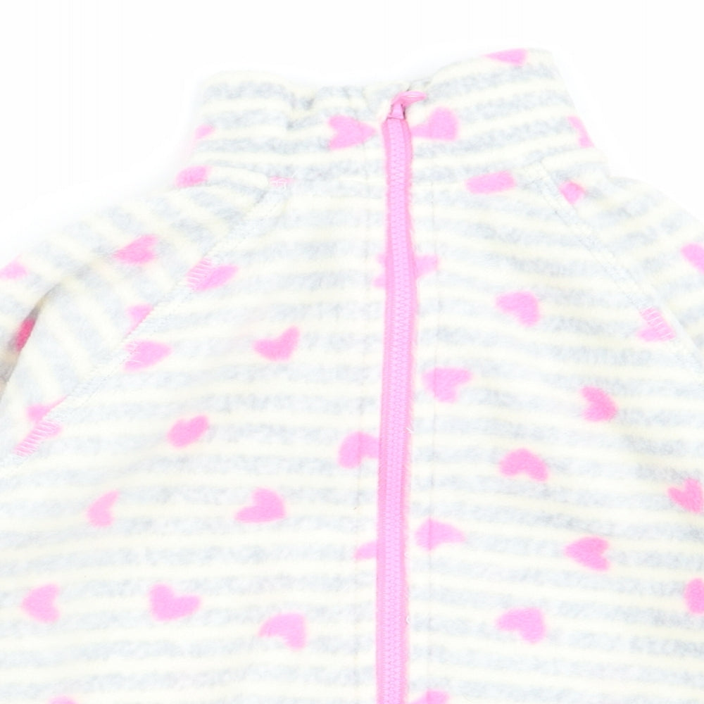 Primark Girls Multicoloured Geometric  Full Zip Jumper Size 3-4 Years