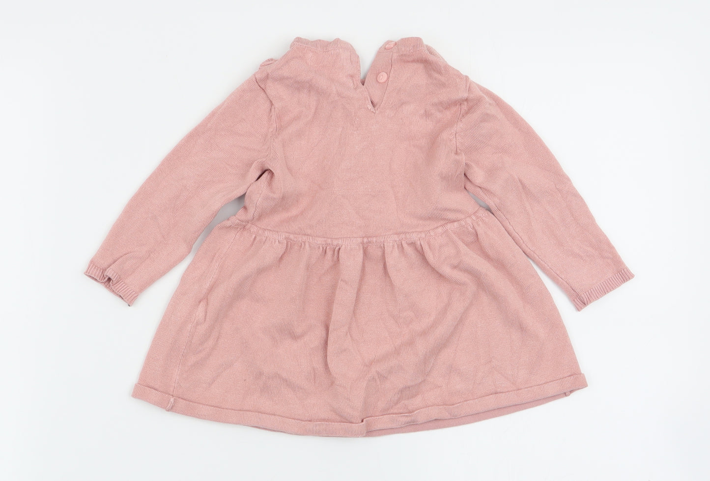 fox and bunny Girls Pink   Fit & Flare  Size 12 Months