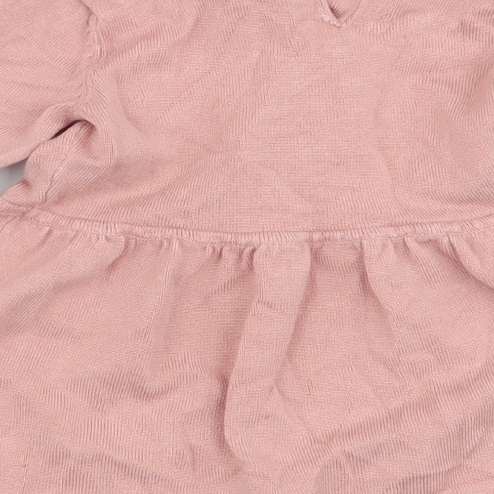 fox and bunny Girls Pink   Fit & Flare  Size 12 Months