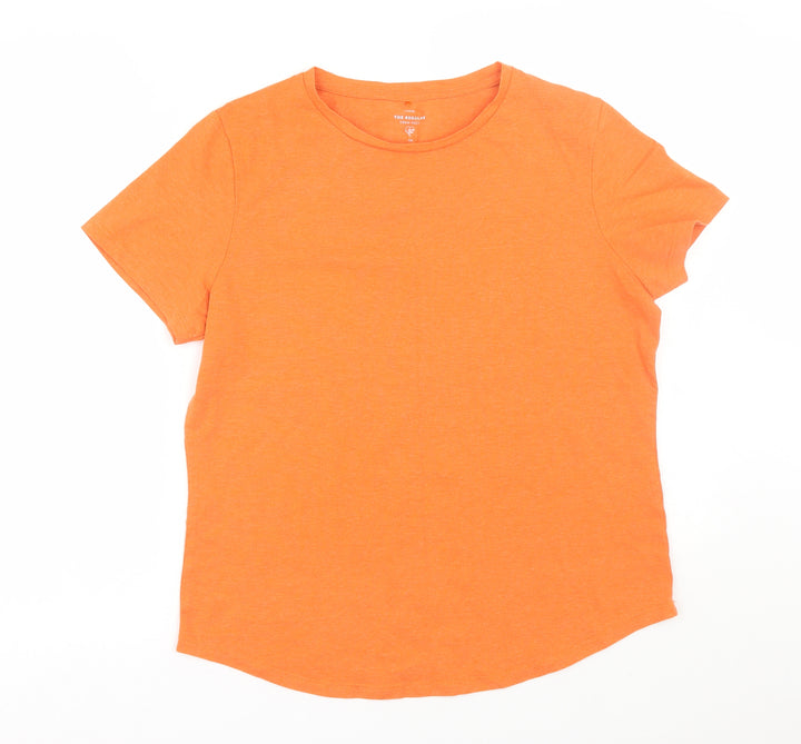 George Womens Orange Basic T-Shirt Size 14