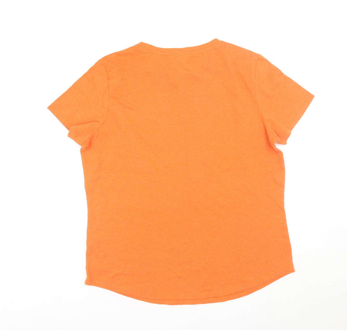 George Womens Orange   Basic T-Shirt Size 14