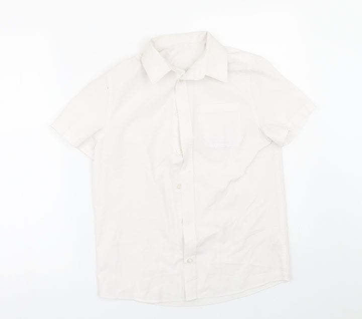 George Boys White Basic Button-Up Size 11-12 Years - School uniform