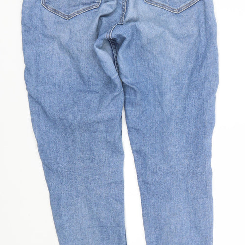 H&M Womens Blue  Denim Straight Jeans Size 10 L27 in