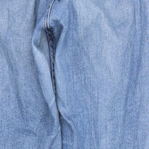 H&M Womens Blue  Denim Straight Jeans Size 10 L27 in