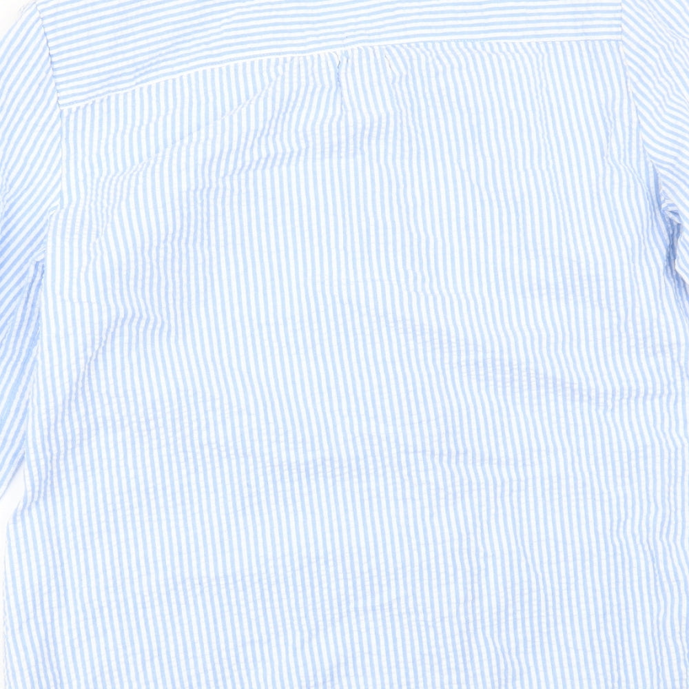 Bonmarché Womens Blue Striped  Basic Blouse Size 16