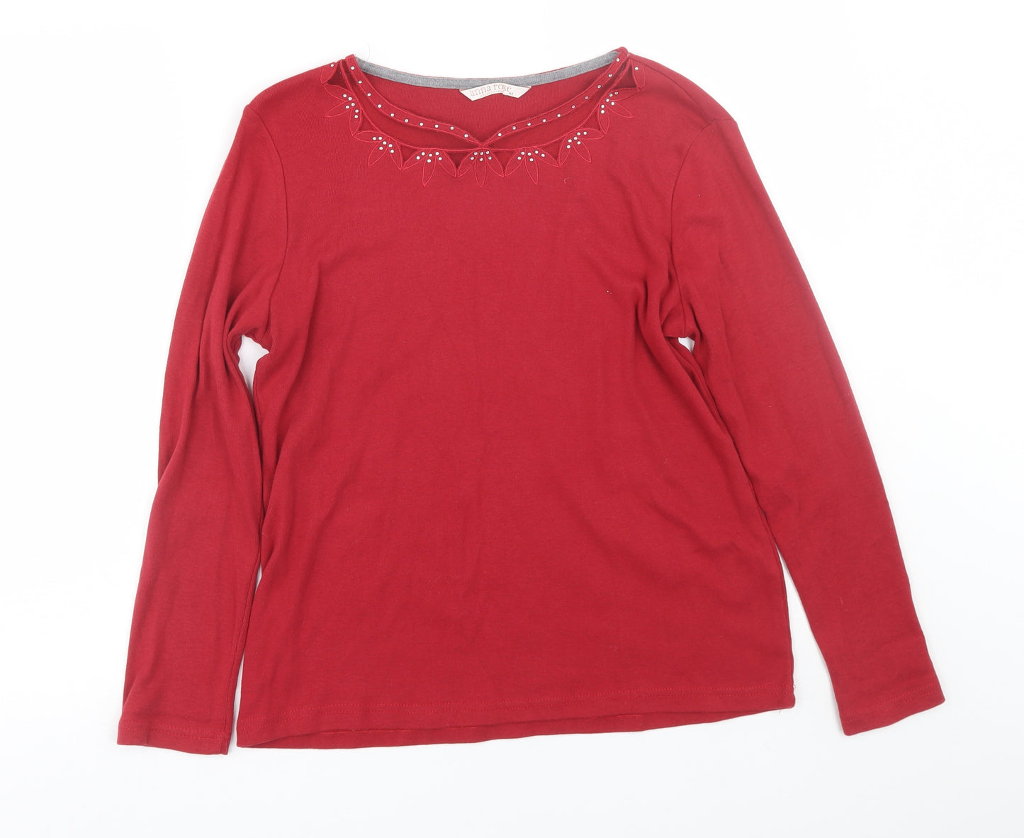 Anna rose Womens Red   Basic T-Shirt Size M