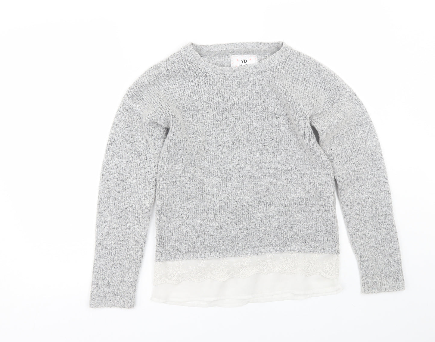 Young Dimension Girls Grey   Pullover Jumper Size 11-12 Years