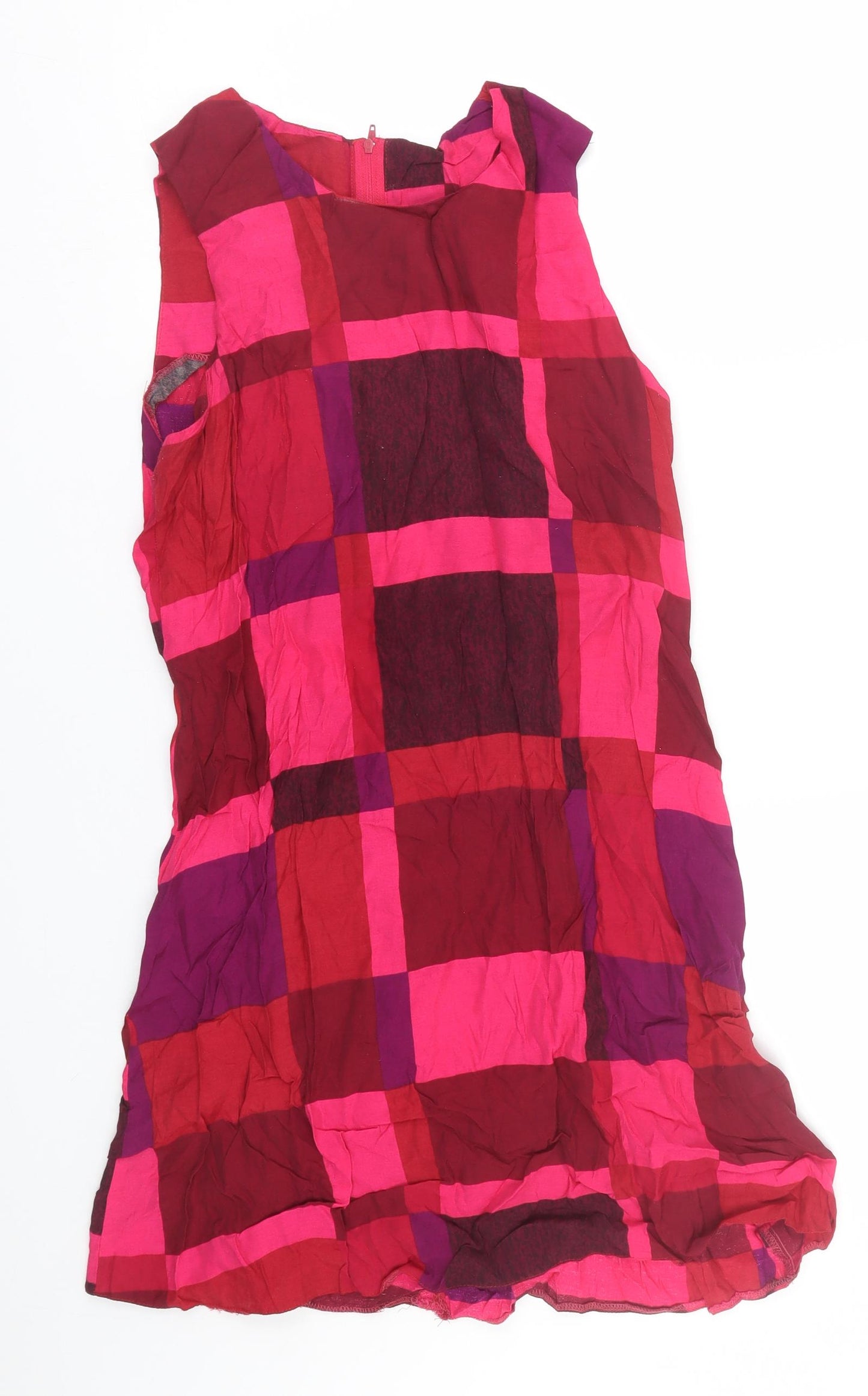 Topshop Womens Pink Geometric  Tank Dress  Size 10