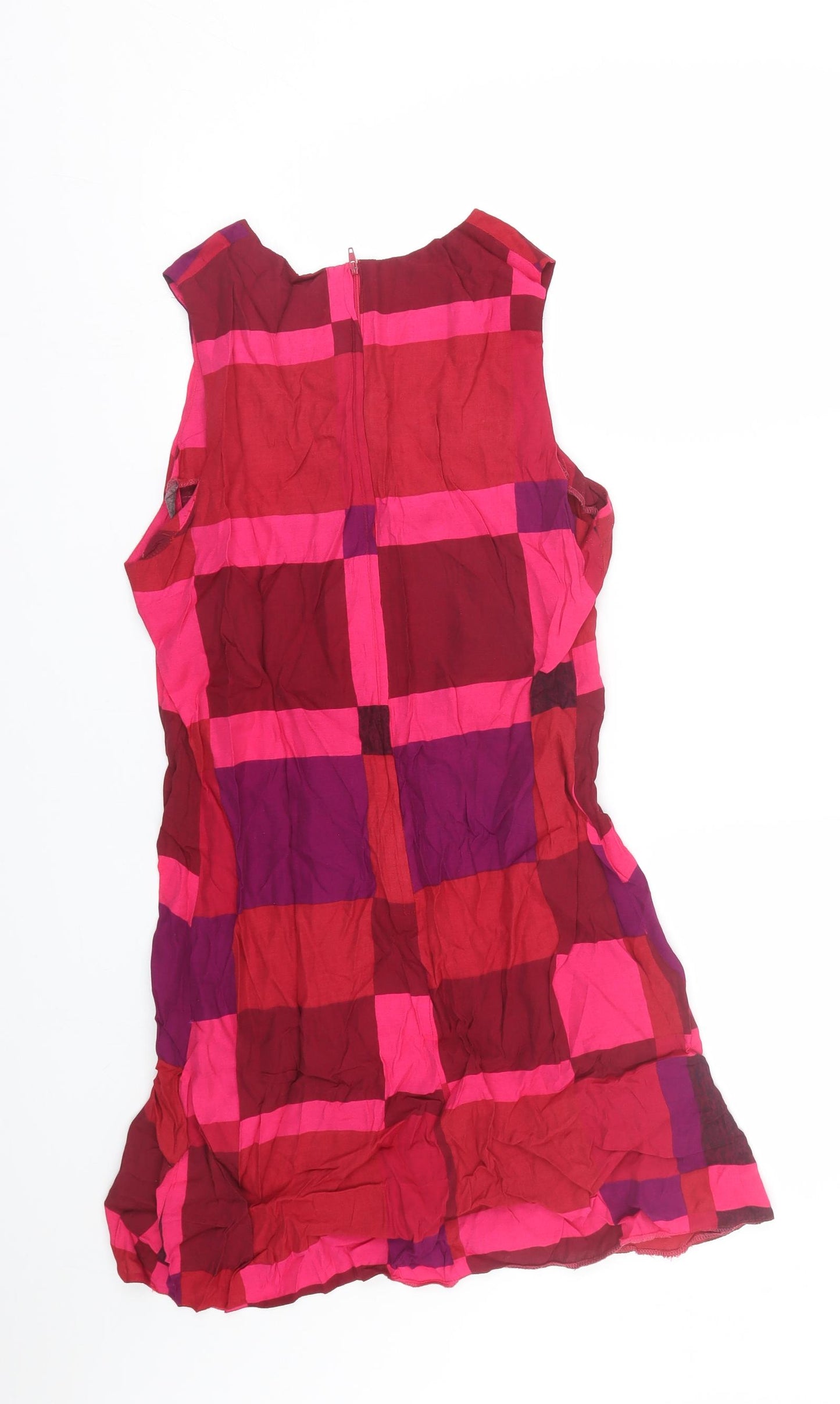 Topshop Womens Pink Geometric  Tank Dress  Size 10