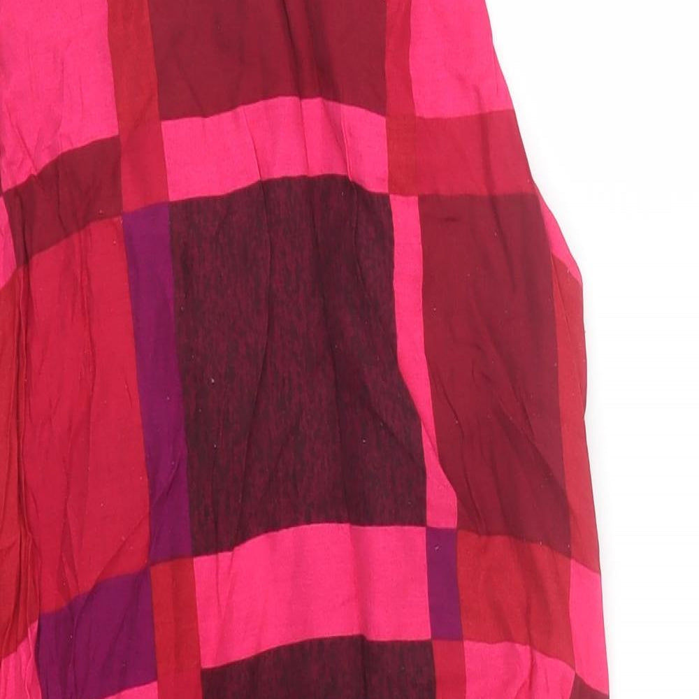 Topshop Womens Pink Geometric  Tank Dress  Size 10