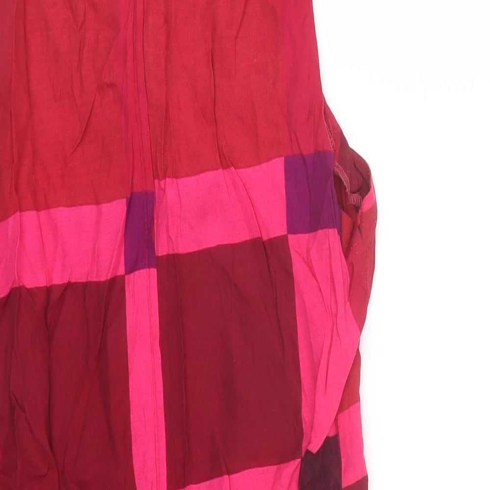 Topshop Womens Pink Geometric  Tank Dress  Size 10