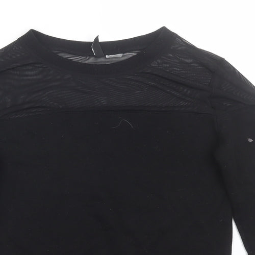 H&M Womens Black   Pullover Sweatshirt Size XS