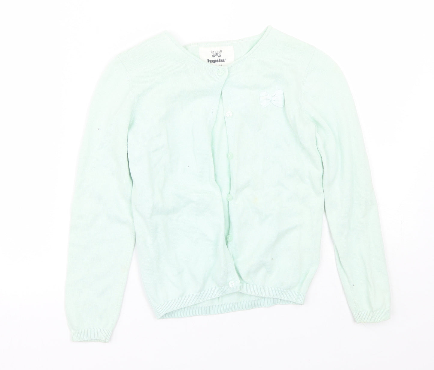 Lupilu Girls Green   Cardigan Jumper Size 5-6 Years